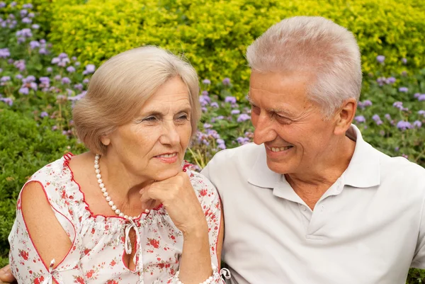 Härlig äldre par tillsammans — Stockfoto