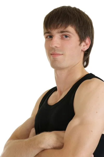 Nice young man in a T-shirt — Stock Photo, Image