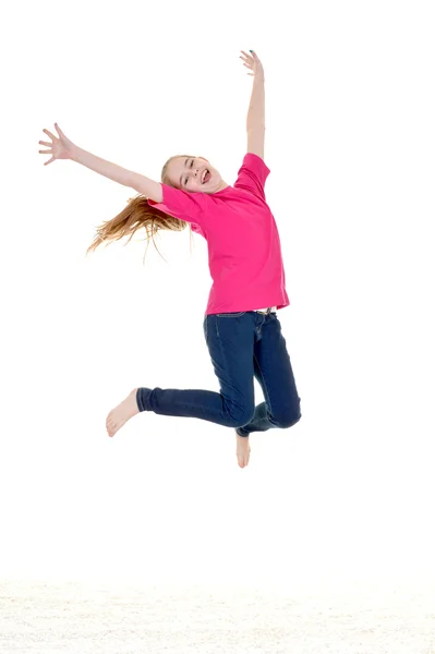 Young girl in a pink — Stock Photo, Image