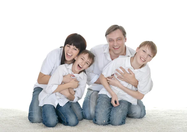 Famiglia di quattro persone — Foto Stock