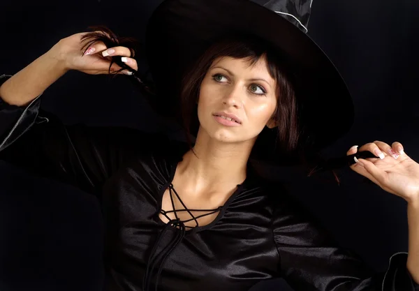 Gyönyörű fiatal boszorkány — Stock Fotó