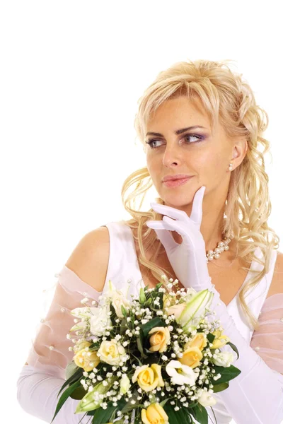 Charming bride with perfect hair — Stock Photo, Image