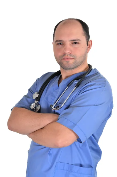 Arzt in blauer Uniform — Stockfoto