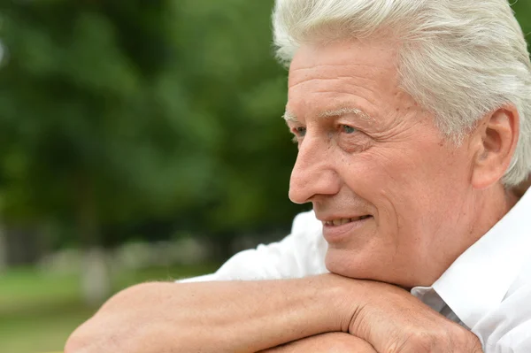 Pensive elderly man — Stock Photo, Image