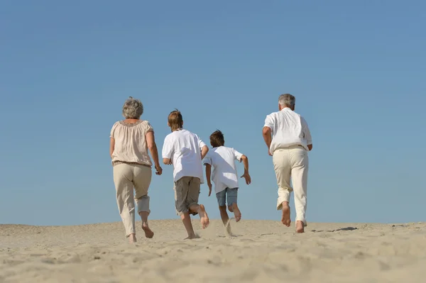 Glücklicher Familienlauf lizenzfreie Stockfotos