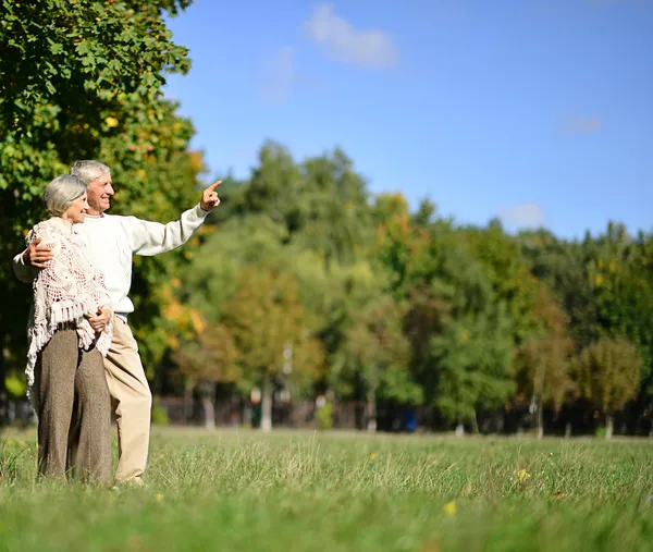 Betagtes Paar im Freien — Stockfoto