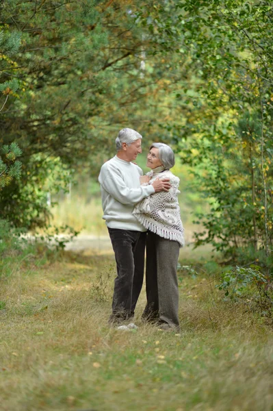 Old couple at park — Stock Photo, Image