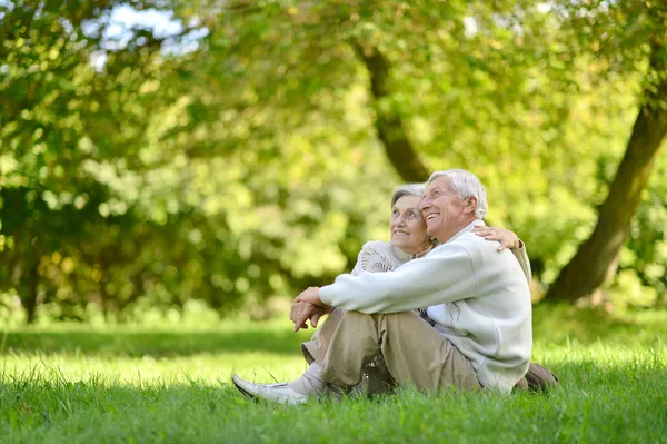 Elderly couple in nature Stock Picture