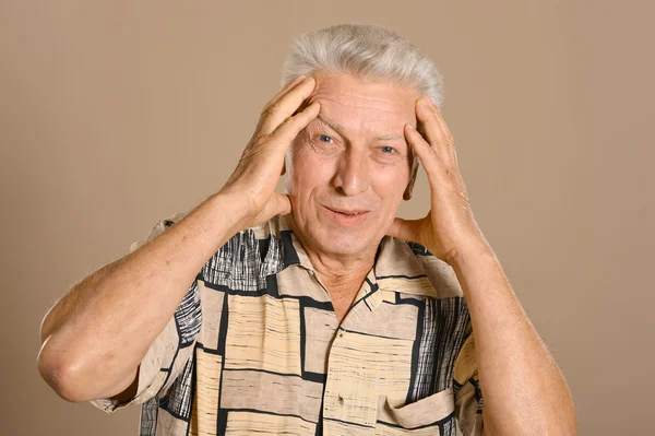 Stressed elderly man — Stock Photo, Image