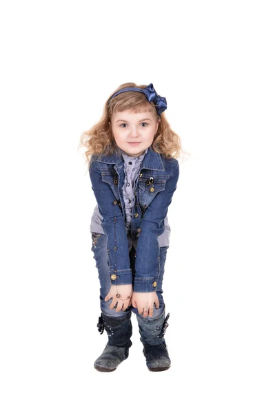 Portrait of a little curly girl — Stock Photo, Image