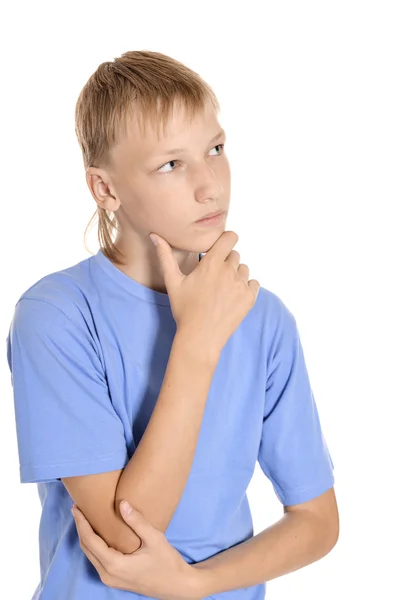 Thinking teenager boy — Stock Photo, Image