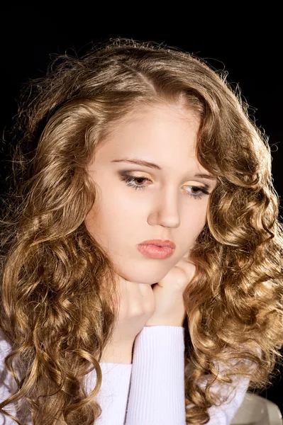 Beautiful curly-haired girl — Stock Photo, Image