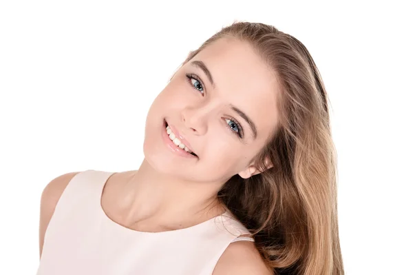 Retrato de una linda chicas con sonrisa —  Fotos de Stock