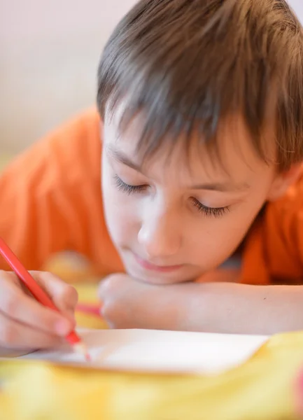 Pequeno menino desenho imagem — Fotografia de Stock