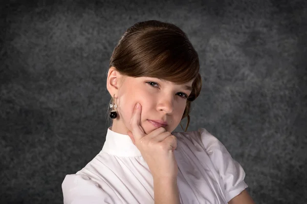 Retrato de una bonita adolescente —  Fotos de Stock