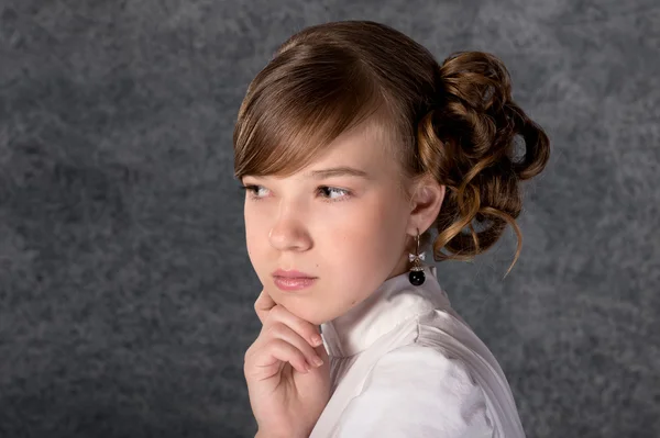 Retrato de una bonita adolescente —  Fotos de Stock