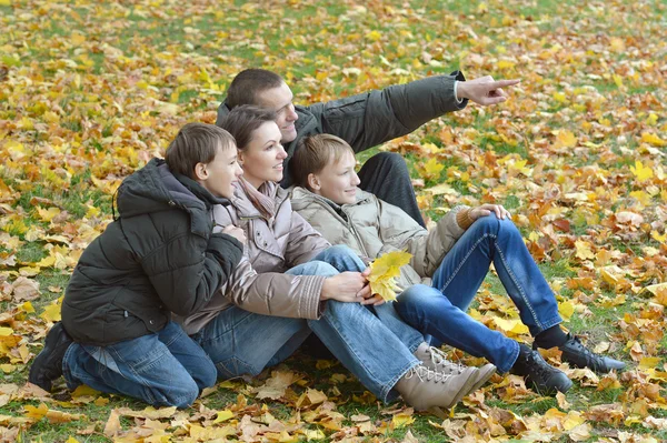 Vackra vänliga familj — Stockfoto