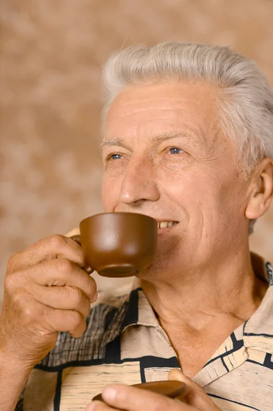 Man drinking cup — Stock Photo, Image