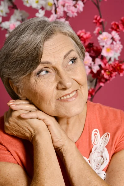 Portrét atraktivní starší žena — Stock fotografie