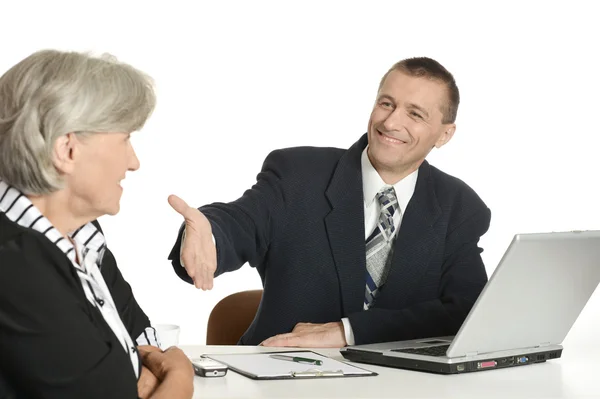 Zakenman en vrouw — Stockfoto