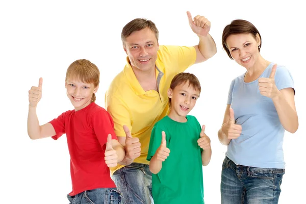 Gute Persönlichkeiten in hellen T-Shirts — Stockfoto