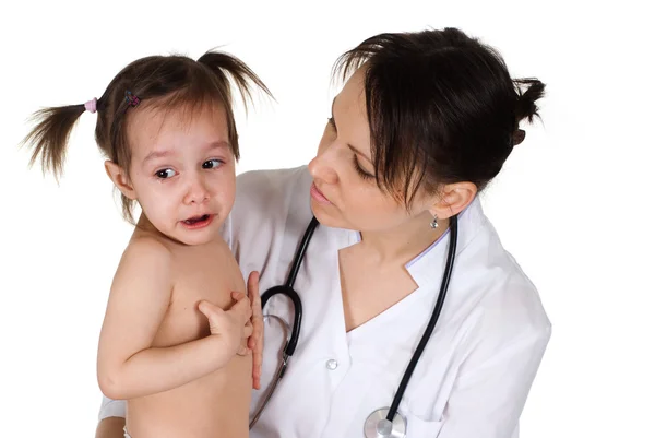 Docteur avec une fille mignonne — Photo