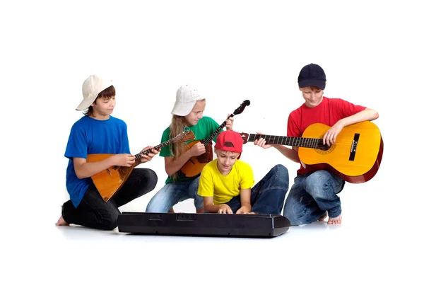 Niños agradables en camiseta brillante —  Fotos de Stock