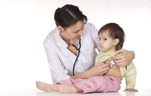 Médico e menina — Fotografia de Stock