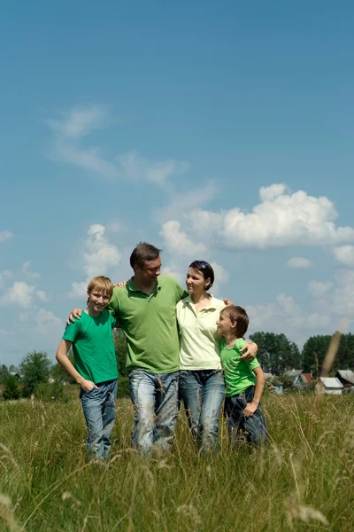 Fina familjen ha roligt — Stockfoto