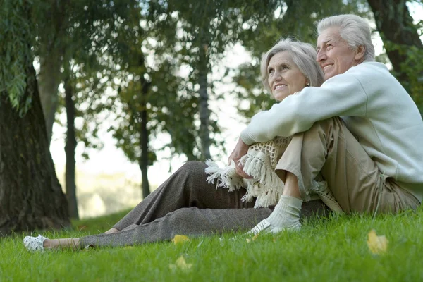 Retrato um casal de idosos — Fotografia de Stock