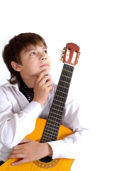 Enfant intelligent à l'école de musique — Photo