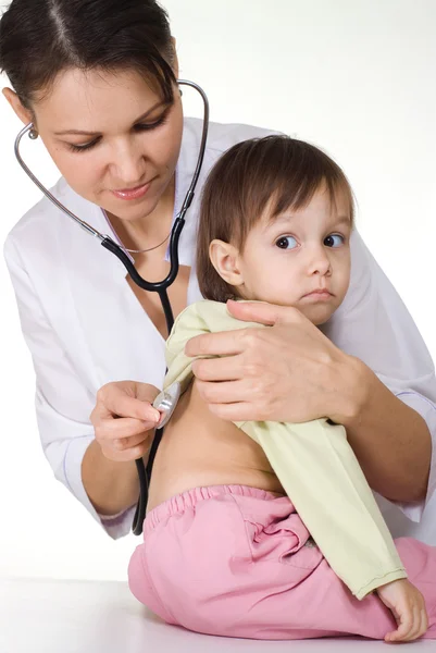 Doctor works with kid Stock Image
