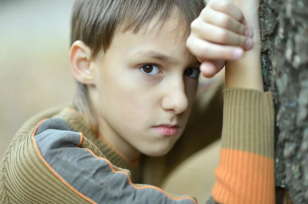 Boy in a warm sweater — Stock Photo, Image