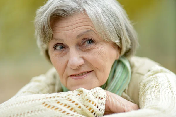 Woman in a warm sweater — Stock Photo, Image