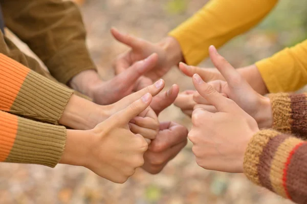 Many hands showing ok — Stock Photo, Image