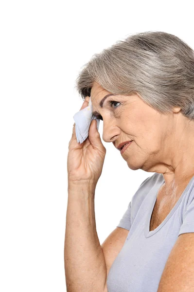 Sick elderly woman — Stock Photo, Image