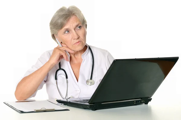 Elderly woman doctor — Stock Photo, Image