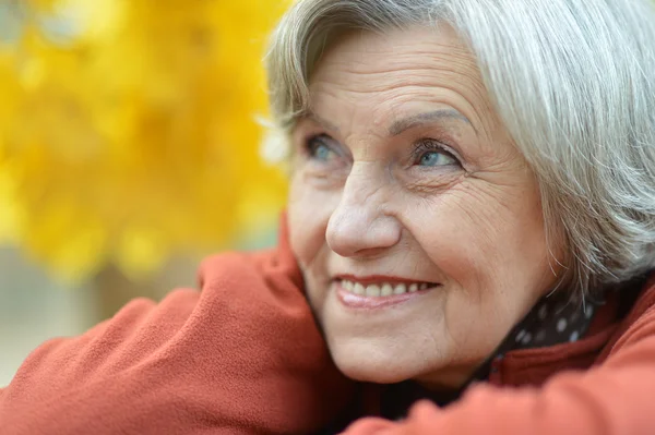 Happy beautiful old woman — Stock Photo, Image