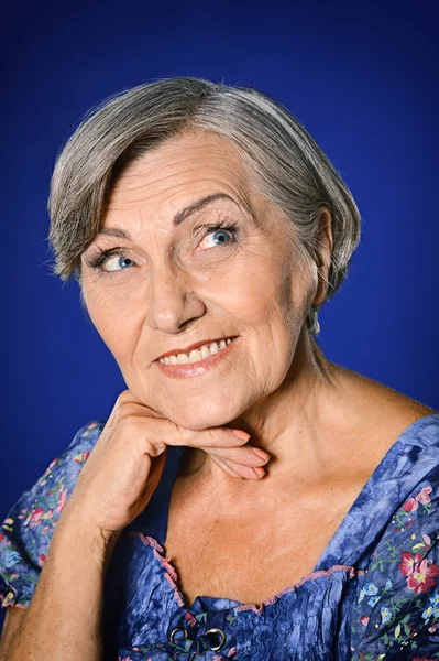 Smiling elder woman — Stock Photo, Image