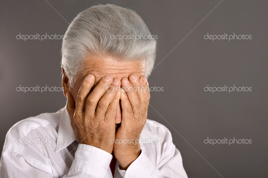 Upset elderly man Stock Photo by ©aletia 35248001