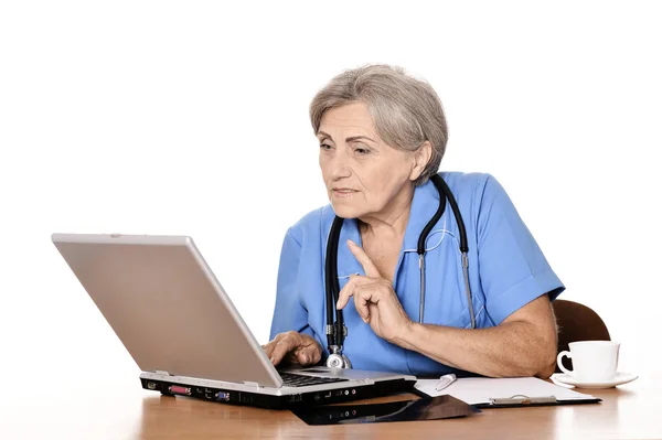 Happy senior doctor — Stock Photo, Image