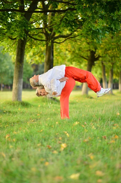 Sportig äldre par — Stockfoto