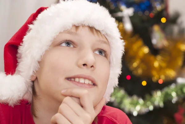 Santa boy snění — Stock fotografie