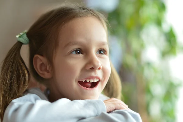 Portrait of emotional girl — Stock Photo, Image