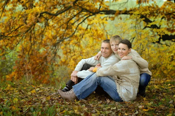 Happy family in park — Stock Photo, Image