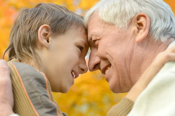 Old man with grandson — Stock Photo, Image