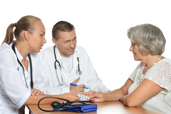 Senior woman visiting doctors — Stock Photo, Image