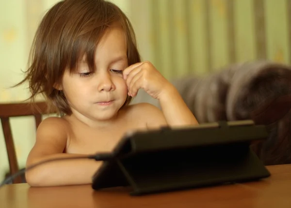 Cute girl at home — Stok fotoğraf