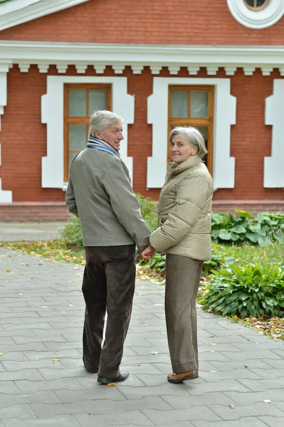 Old couple at house — Stock Photo, Image