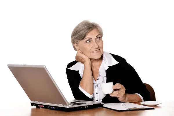 Happy senior businesswoman — Stock Photo, Image